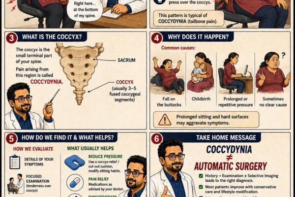 Doctor, Why Does My Tailbone Hurt When I Sit? – Coccydynia | Spine Comics Episode 3